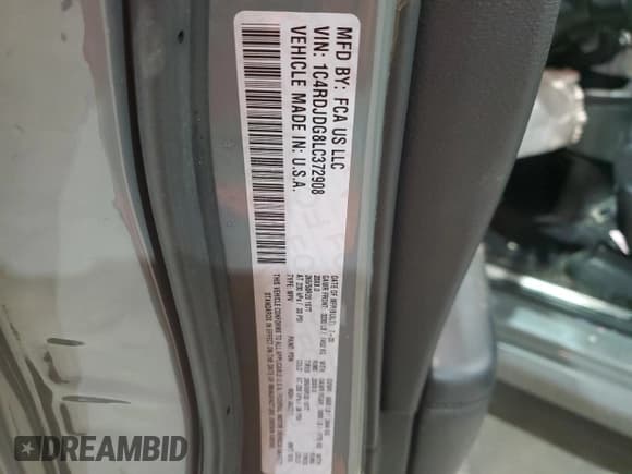 ✅ 2020 Dodge Durango GT Plus • VIN: 1C4RDJDG8LC372908 • Lot: 92792105. Listed on Copart with 67,087 mi. Free auction sales archive from the USA and detailed vehicle history report at DreamBid. Image 14.