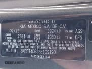 ✅ 2025 Kia K4 LXS • VIN: 3KPFT4DE3SE109190 • Lot: 43372910. Wystawiony na IAAI z przebiegiem 1 240 mil. Bezpłatny archiwum sprzedaży aukcyjnych z USA i szczegółowy raport historii pojazdu na DreamBid. Zdjęcie 9.