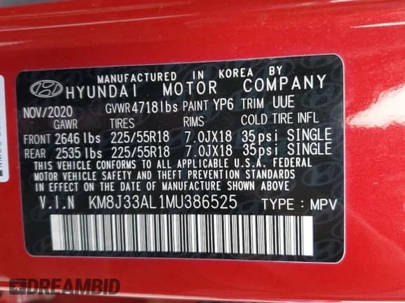 ✅ 2021 Hyundai Tucson Sport • VIN: KM8J33AL1MU386525 • Lot: 84548244. Listed on Copart with 32,978 mi. Free auction sales archive from the USA and detailed vehicle history report at DreamBid. Image 13.