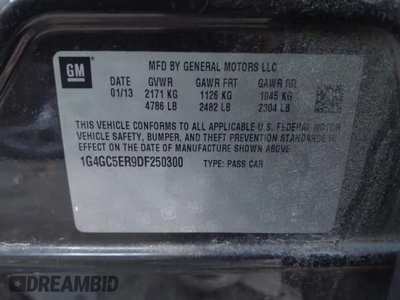 ✅ 2013 Buick LaCrosse Leather • VIN: 1G4GC5ER9DF250300 • Лот: 43814988. Опубликован ранее на IAAI с пробегом 195 696 миль. Бесплатный доступ к архиву аукционных продаж из США и подробный отчёт об истории автомобиля на DreamBid. Изображение 9.