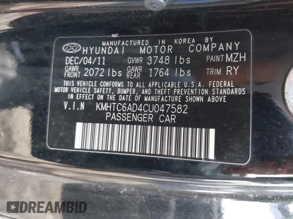 ✅ 2012 Hyundai Veloster w/Gray Int • VIN: KMHTC6AD4CU047582 • Lot: 42450222. Wystawiony na IAAI z przebiegiem 134 779 mil. Bezpłatny archiwum sprzedaży aukcyjnych z USA i szczegółowy raport historii pojazdu na DreamBid. Zdjęcie 9.