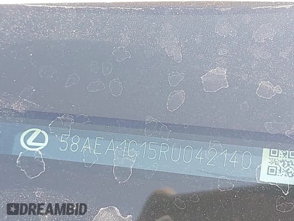 ✅ 2024 Lexus ES 300h Luxury • VIN: 58AEA1C15RU042140 • Lot: 42548438. Listed on IAAI with 6,505 mi. Free auction sales archive from the USA and detailed vehicle history report at DreamBid. Image 18.