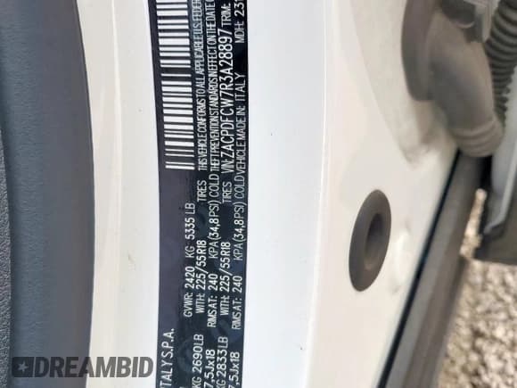 ✅ 2024 Dodge Hornet R/T • VIN: ZACPDFCW7R3A28897 • Lot: 57393905. Listed on Copart with 29,869 mi. Free auction sales archive from the USA and detailed vehicle history report at DreamBid. Image 14.