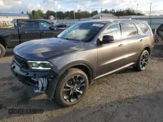 2021 Dodge Durango GT Plus with VIN 1C4RDJDG0MC521250, listed as a Copart auction lot 84914865 with 76,920 mi miles and Salvage title. Bid and sale history available at DreamBid. Image 1.