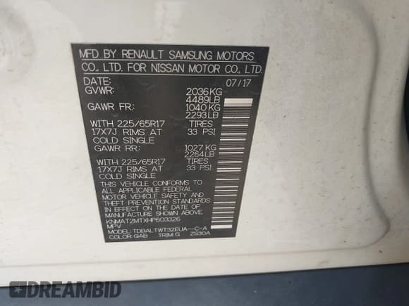 ✅ 2017 Nissan Rogue SV • VIN: KNMAT2MTXHP603326 • Lot: 43110800. Wystawiony na IAAI z przebiegiem 111 289 mil. Bezpłatny archiwum sprzedaży aukcyjnych z USA i szczegółowy raport historii pojazdu na DreamBid. Zdjęcie 9.