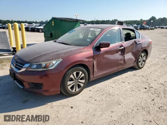 ✅ 2014 Honda Accord LX • VIN: 1HGCR2F39EA267625 • Лот: 71869635. Опубликован ранее на Copart с пробегом 112 723 миль. Бесплатный доступ к архиву аукционных продаж из США и подробный отчёт об истории автомобиля на DreamBid. Изображение 1.