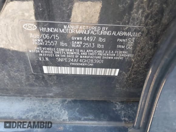 ✅ 2016 Hyundai Sonata SE • VIN: 5NPE24AF4GH283901 • Лот: 43603127. Опубликован ранее на IAAI с пробегом 143 597 миль. Бесплатный доступ к архиву аукционных продаж из США и подробный отчёт об истории автомобиля на DreamBid. Изображение 9.