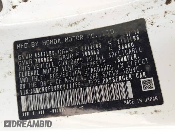 2017 Honda Accord EX-L z VIN JHMCR6F56HC011456, wystawiony jako IAAI lot #43142677 z przebiegiem 199 996 mil mil oraz . Historia ofert i sprzedaży dostępna na DreamBid. Obrazek 9.