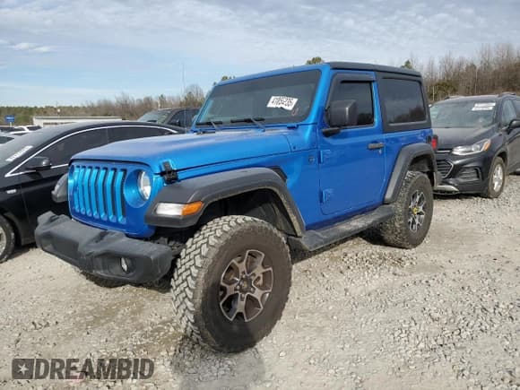 ✅ 2022 Jeep Wrangler Sport S • VIN: 1C4GJXANXNW256195 • Лот: 41855235. Опубликован ранее на Copart с пробегом 35 155 миль. Бесплатный доступ к архиву аукционных продаж из США и подробный отчёт об истории автомобиля на DreamBid. Изображение 1.