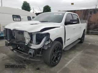 2022 Ram 1500 Laramie with VIN 1C6RREJT3NN184791, listed as a Copart auction lot 65473085 with 69,805 mi miles and Salvage title. Bid and sale history available at DreamBid. Image 1.