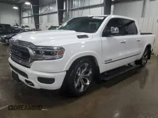 2020 Ram 1500 Limited with VIN 1C6SRFHM2LN250203, listed as a Copart auction lot 45346655 with 65,669 mi miles and Salvage title. Bid and sale history available at DreamBid. Image 1.
