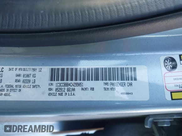 ✅ 2012 Chrysler 200 Touring • VIN: 1C3CCBBB4CN299051 • Lot: 43461980. Wystawiony na IAAI z przebiegiem 128 365 mil. Bezpłatny archiwum sprzedaży aukcyjnych z USA i szczegółowy raport historii pojazdu na DreamBid. Zdjęcie 9.