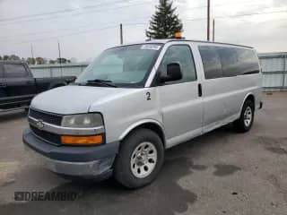 2011 Chevrolet Express Passenger 1LT with VIN 1GNSGCF45B1113592, listed as a Copart auction lot 75635294 with 117,981 mi miles and Clean title. Bid and sale history available at DreamBid. Image 1.