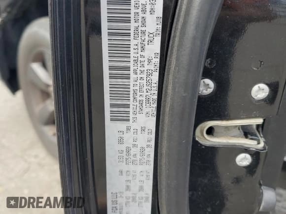 ✅ 2018 Ram 1500 Big Horn • VIN: 1C6RR7LM2JS257923 • Lot: 56175435. Listed on Copart with 142,613 mi. Free auction sales archive from the USA and detailed vehicle history report at DreamBid. Image 12.