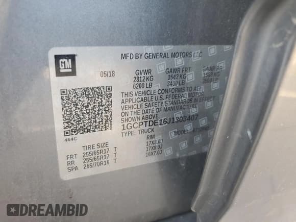 ✅ 2018 Chevrolet Colorado 4WD Z71 • VIN: 1GCPTDE16J1303407 • Лот: 82025745. Опубликован ранее на Copart с пробегом Не указан. Бесплатный доступ к архиву аукционных продаж из США и подробный отчёт об истории автомобиля на DreamBid. Изображение 12.