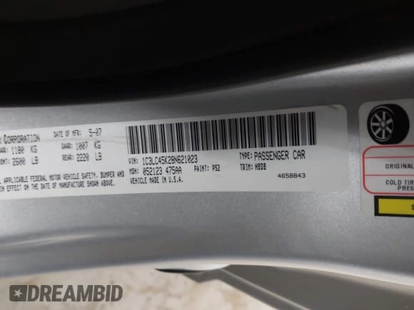 ✅ 2008 Chrysler Sebring LX • VIN: 1C3LC45K28N621023 • Lot: 43799954. Wystawiony na IAAI z przebiegiem 86 740 mil. Bezpłatny archiwum sprzedaży aukcyjnych z USA i szczegółowy raport historii pojazdu na DreamBid. Zdjęcie 9.
