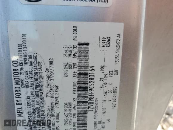 ✅ 2012 Ford Mustang GT • VIN: 1ZVBP8FF9C5280164 • Lot: 47102495. Listed on Copart with 272,029 mi. Free auction sales archive from the USA and detailed vehicle history report at DreamBid. Image 12.