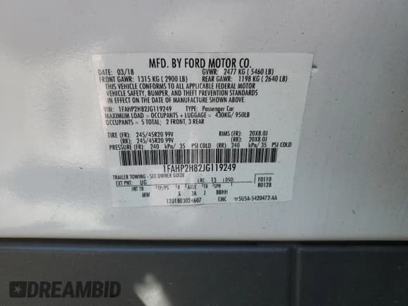 ✅ 2018 Ford Taurus SEL • VIN: 1FAHP2H82JG119249 • Lot: 67040155. Listed on Copart with 136,285 mi. Free auction sales archive from the USA and detailed vehicle history report at DreamBid. Image 12.