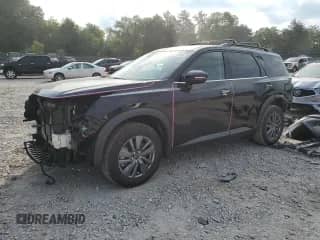 2024 Nissan Pathfinder SV with VIN 5N1DR3BB7RC304781, listed as a Copart auction lot 62268295 with 4,296 mi miles and Salvage title. Bid and sale history available at DreamBid. Image 1.