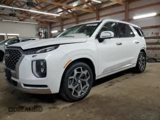 ✅ 2022 Hyundai Palisade Calligraphy • VIN: KM8R7DHE4NU471090 • Лот: 45496045. Опубликован ранее на Copart с пробегом 22 579 миль. Бесплатный доступ к архиву аукционных продаж из США и подробный отчёт об истории автомобиля на DreamBid. Изображение 1.