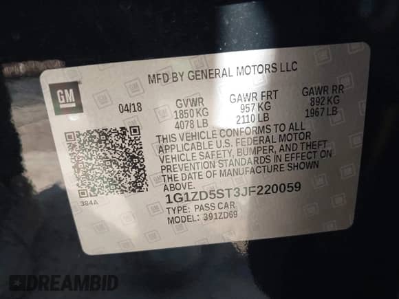 2018 Chevrolet Malibu LT с VIN 1G1ZD5ST3JF220059, выставлен на аукционе IAAI как лот 43415563 с пробегом 112 261 миль миль и . История ставок и продаж доступна на DreamBid. Изображение 9.