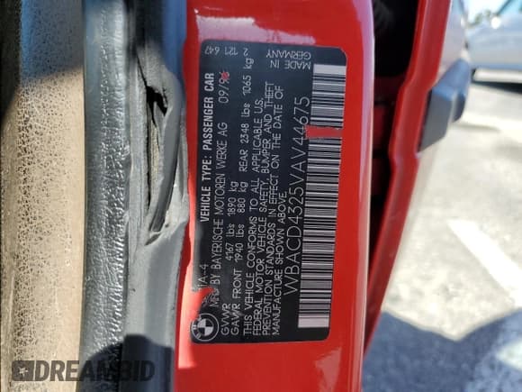 ✅ 1997 BMW 3 Series 328i • VIN: WBACD4325VAV44675 • Lot: 72289164. Listed on Copart with 151,999 mi. Free auction sales archive from the USA and detailed vehicle history report at DreamBid. Image 15.