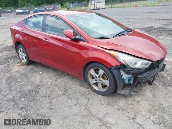 ✅ 2011 Hyundai Elantra GLS • VIN: KMHDH4AE7BU103936 • Lot: 42616427. Listed on IAAI with 144,513 mi. Free auction sales archive from the USA and detailed vehicle history report at DreamBid. Image 1.
