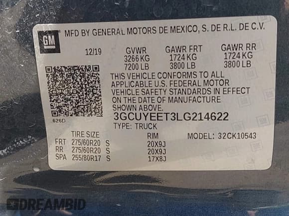 ✅ 2020 Chevrolet Silverado 1500 RST • VIN: 3GCUYEET3LG214622 • Lot: 42061461. Listed on IAAI with Not provided. Free auction sales archive from the USA and detailed vehicle history report at DreamBid. Image 9.