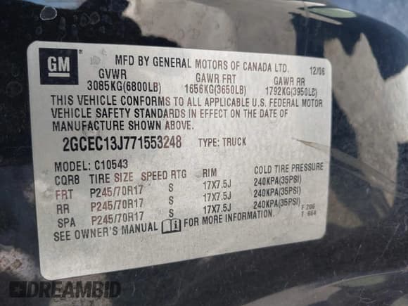 ✅ 2007 Chevrolet Silverado 1500 1LT • VIN: 2GCEC13J771553248 • Lot: 42212718. Wystawiony na IAAI z przebiegiem 206 338 mil. Bezpłatny archiwum sprzedaży aukcyjnych z USA i szczegółowy raport historii pojazdu na DreamBid. Zdjęcie 9.