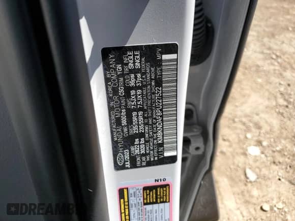 2023 Hyundai Ioniq 5 SEL z VIN KM8KNDAF8PU227522, wystawiony jako Copart lot #67785134 z przebiegiem 7 890 mil mil oraz Szkoda całkowita • Salvage title. Historia ofert i sprzedaży dostępna na DreamBid. Obrazek 13.