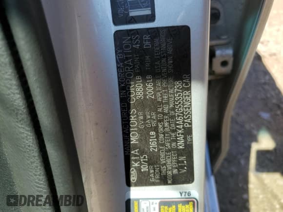 ✅ 2016 Kia Forte LX • VIN: KNAFK4A67G5535738 • Lot: 70307645. Wystawiony na Copart z przebiegiem 59 607 mil. Bezpłatny archiwum sprzedaży aukcyjnych z USA i szczegółowy raport historii pojazdu na DreamBid. Zdjęcie 12.