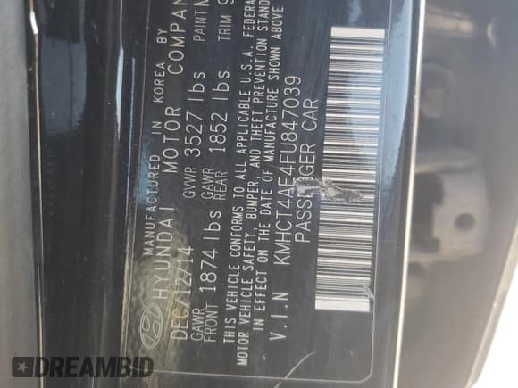 ✅ 2015 Hyundai Accent GLS • VIN: KMHCT4AE4FU847039 • Лот: 78030604. Опубликован ранее на Copart с пробегом 108 703 миль. Бесплатный доступ к архиву аукционных продаж из США и подробный отчёт об истории автомобиля на DreamBid. Изображение 12.