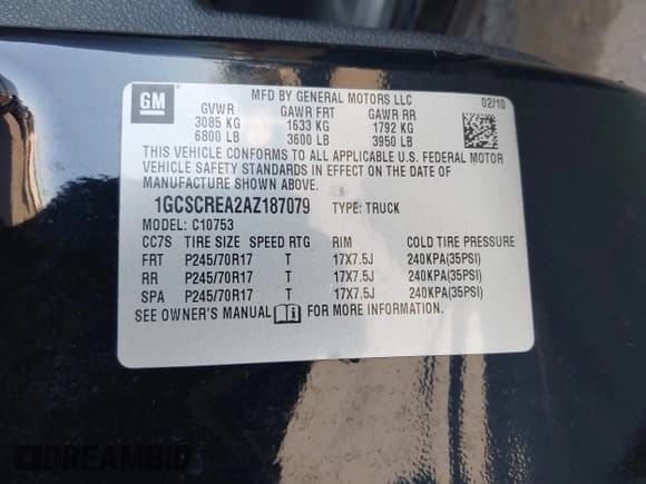 ✅ 2010 Chevrolet Silverado 1500 LS • VIN: 1GCSCREA2AZ187079 • Lot: 43368794. Listed on IAAI with 128,476 mi. Free auction sales archive from the USA and detailed vehicle history report at DreamBid. Image 9.