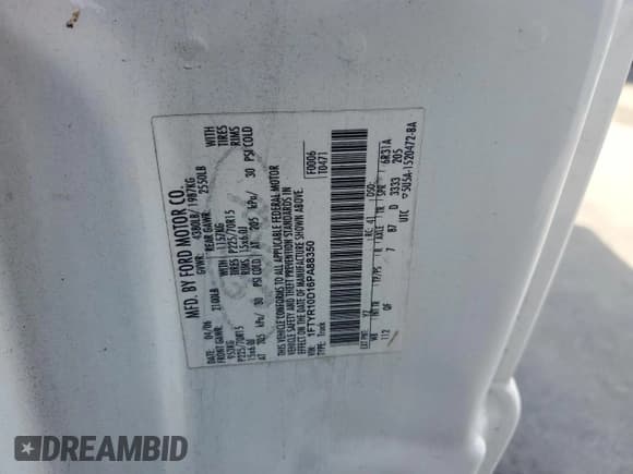 ✅ 2006 Ford Ranger XL • VIN: 1FTYR10D16PA88350 • Lot: 92615435. Wystawiony na Copart z przebiegiem 154 736 mil. Bezpłatny archiwum sprzedaży aukcyjnych z USA i szczegółowy raport historii pojazdu na DreamBid. Zdjęcie 12.