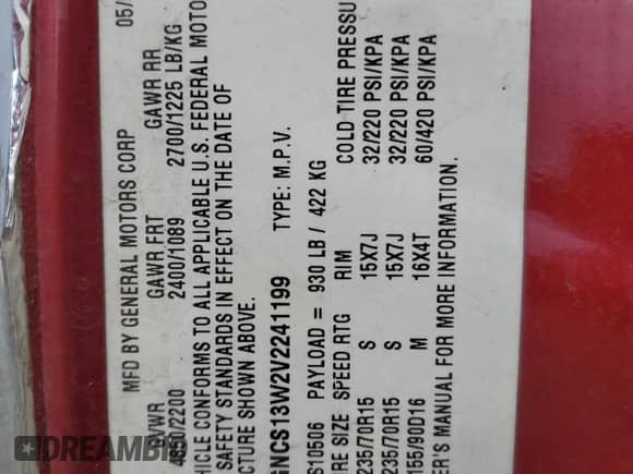 1997 Chevrolet Blazer LS с VIN 1GNCS13W2V2241199, выставлен на аукционе Copart как лот 86658264 с пробегом 314 227 миль миль и Списание • Salvage title. История ставок и продаж доступна на DreamBid. Изображение 14.