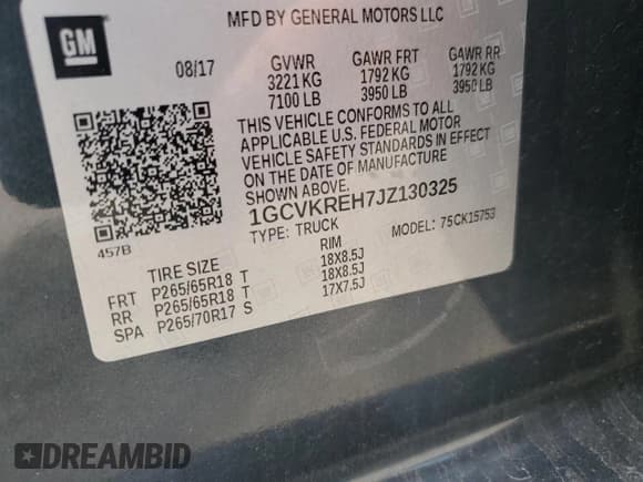 ✅ 2018 Chevrolet Silverado 1500 LT • VIN: 1GCVKREH7JZ130325 • Лот: 54762414. Опубликован ранее на Copart с пробегом 97 917 миль. Бесплатный доступ к архиву аукционных продаж из США и подробный отчёт об истории автомобиля на DreamBid. Изображение 15.