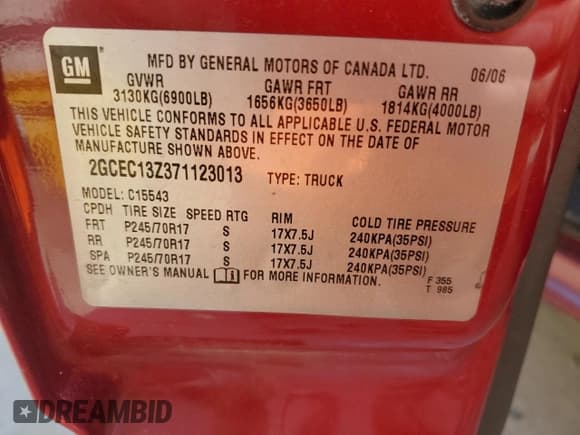 ✅ 2007 Chevrolet Silverado 1500 LT2 • VIN: 2GCEC13Z371123013 • Lot: 43209993. Listed on Copart with 135,708 mi. Free auction sales archive from the USA and detailed vehicle history report at DreamBid. Image 12.