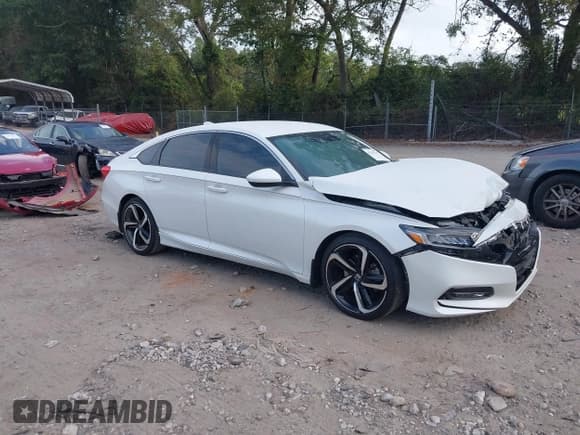 ✅ 2018 Honda Accord Sport • VIN: 1HGCV1F34JA252613 • Lot: 43285779. Listed on IAAI with 145,206 mi. Free auction sales archive from the USA and detailed vehicle history report at DreamBid. Image 1.