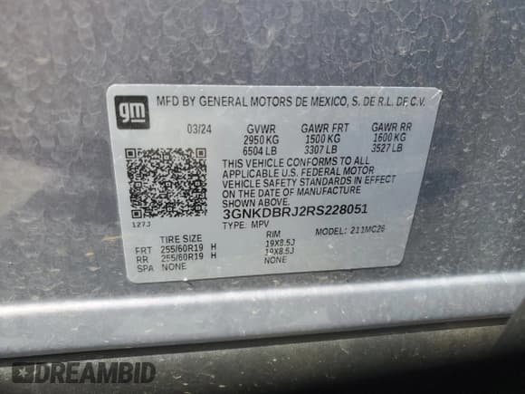 ✅ 2024 Chevrolet Blazer EV eAWD LT • VIN: 3GNKDBRJ2RS228051 • Лот: 70855845. Опубликован ранее на Copart с пробегом 13 975 миль. Бесплатный доступ к архиву аукционных продаж из США и подробный отчёт об истории автомобиля на DreamBid. Изображение 13.