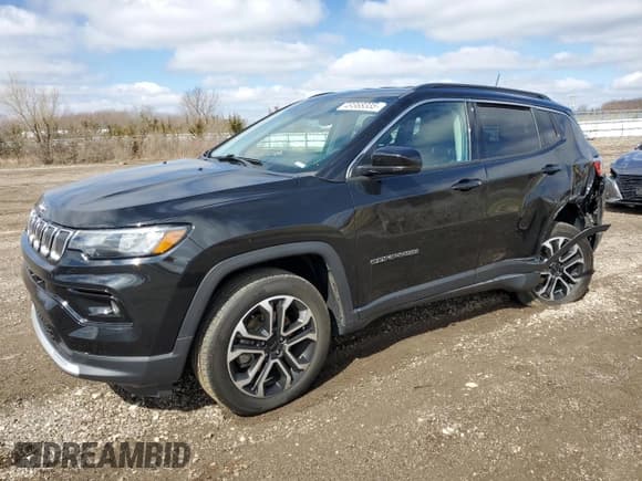 ✅ 2022 Jeep Compass High Altitude • VIN: 3C4NJDCB5NT224544 • Лот: 49368335. Опубликован ранее на Copart с пробегом 18 094 миль. Бесплатный доступ к архиву аукционных продаж из США и подробный отчёт об истории автомобиля на DreamBid. Изображение 1.