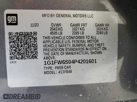 ✅ 2023 Chevrolet Bolt EV 1LT • VIN: 1G1FW6S04P4201601 • Lot: 41665875. Wystawiony na Copart z przebiegiem 13 165 mil. Bezpłatny archiwum sprzedaży aukcyjnych z USA i szczegółowy raport historii pojazdu na DreamBid. Zdjęcie 12.