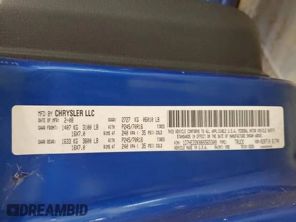 2008 Dodge Dakota ST z VIN 1D7HE22K88S565309, wystawiony jako Copart lot #79055614 z przebiegiem 194 974 mil mil oraz Czysty tytuł • Clean title. Historia ofert i sprzedaży dostępna na DreamBid. Obrazek 12.