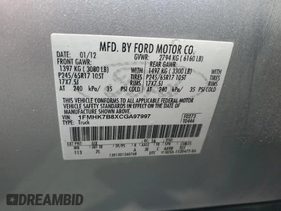 ✅ 2012 Ford Explorer • VIN: 1FMHK7B8XCGA97997 • Лот: 56319085. Опубликован ранее на Copart с пробегом 189 811 миль. Бесплатный доступ к архиву аукционных продаж из США и подробный отчёт об истории автомобиля на DreamBid. Изображение 13.