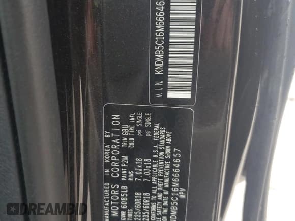 ✅ 2021 Kia Sedona LX • VIN: KNDMB5C16M6664657 • Лот: 91097655. Опубликован ранее на Copart с пробегом 61 603 миль. Бесплатный доступ к архиву аукционных продаж из США и подробный отчёт об истории автомобиля на DreamBid. Изображение 13.