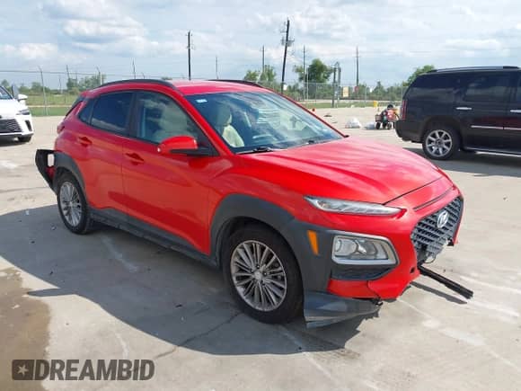 2019 Hyundai Kona SEL with VIN KM8K22AAXKU274772, listed as a IAAI auction lot 43314483 with 93,992 mi miles and . Bid and sale history available at DreamBid. Image 1.