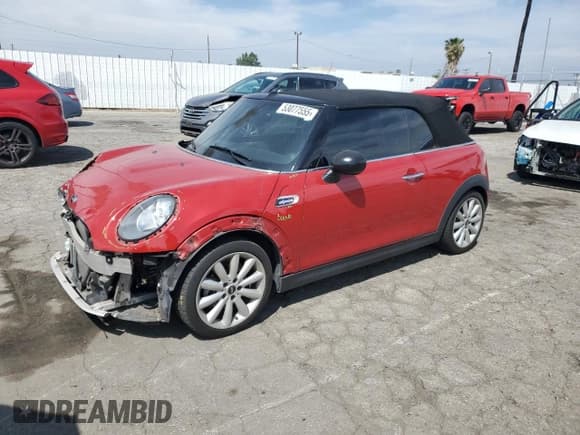 ✅ 2016 MINI Convertible • VIN: WMWWG5C54G3C19062 • Lot: 53077555. Wystawiony na Copart z przebiegiem 66 686 mil. Bezpłatny archiwum sprzedaży aukcyjnych z USA i szczegółowy raport historii pojazdu na DreamBid. Zdjęcie 1.