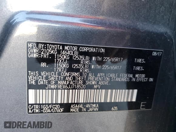 ✅ 2018 Toyota RAV4 XLE • VIN: JTMRFREV6JJ718520 • Lot: 85415905. Wystawiony na Copart z przebiegiem 200 358 mil. Bezpłatny archiwum sprzedaży aukcyjnych z USA i szczegółowy raport historii pojazdu na DreamBid. Zdjęcie 13.