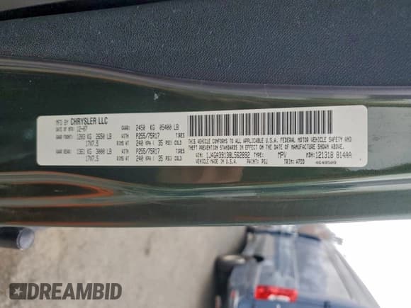 ✅ 2008 Jeep Wrangler Unlimited X • VIN: 1J4GA39138L562892 • Lot: 93831045. Listed on Copart with 146,044 mi. Free auction sales archive from the USA and detailed vehicle history report at DreamBid. Image 13.