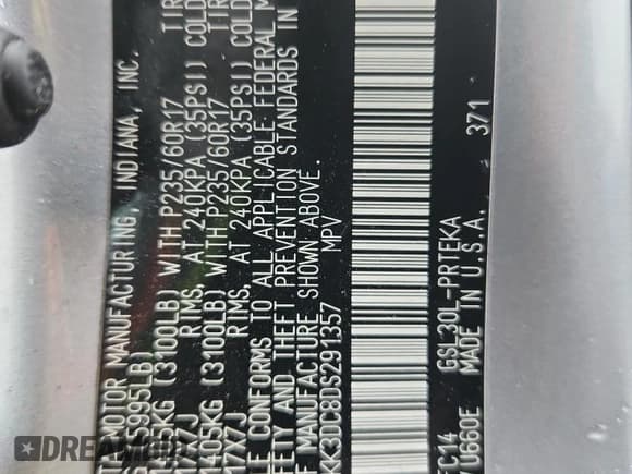 ✅ 2013 Toyota Sienna LE • VIN: 5TDKK3DC8DS291357 • Lot: 93316515. Wystawiony na Copart z przebiegiem 136 904 mil. Bezpłatny archiwum sprzedaży aukcyjnych z USA i szczegółowy raport historii pojazdu na DreamBid. Zdjęcie 14.