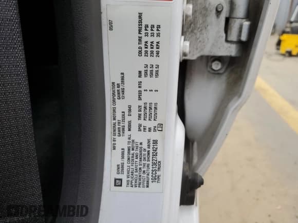 ✅ 2007 Chevrolet Colorado 1LT • VIN: 1GCCS13E278242188 • Лот: 71043564. Опубликован ранее на Copart с пробегом 157 556 миль. Бесплатный доступ к архиву аукционных продаж из США и подробный отчёт об истории автомобиля на DreamBid. Изображение 12.